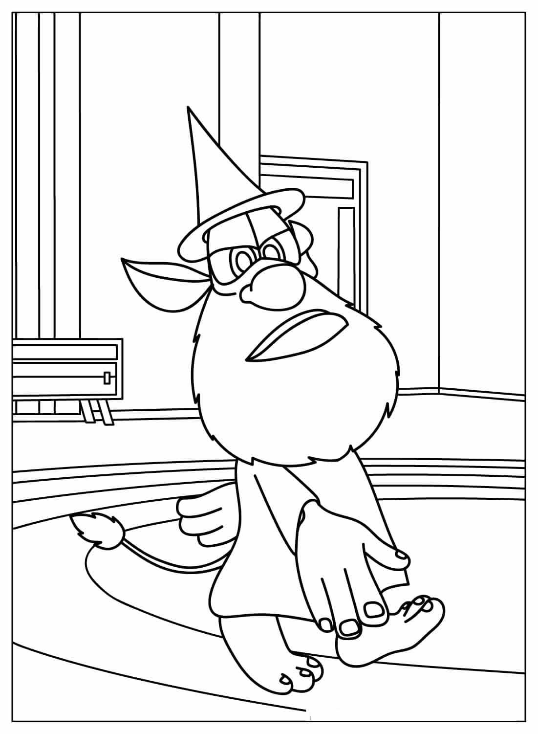 Fisa de colorat cu Booba suparat 19